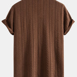 Textured Jacquard Cuban-Style Shirt