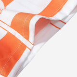 Palm Tree Print Button-Up Shirt with Matching Mid-Length Drawstring Swim Shorts for Men