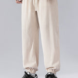 Adjustable Waist Corduroy Joggers
