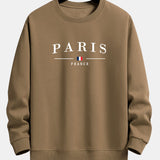 Relaxed Fit Paris Print Crew Neck Sweatshirt and Jogger Pants