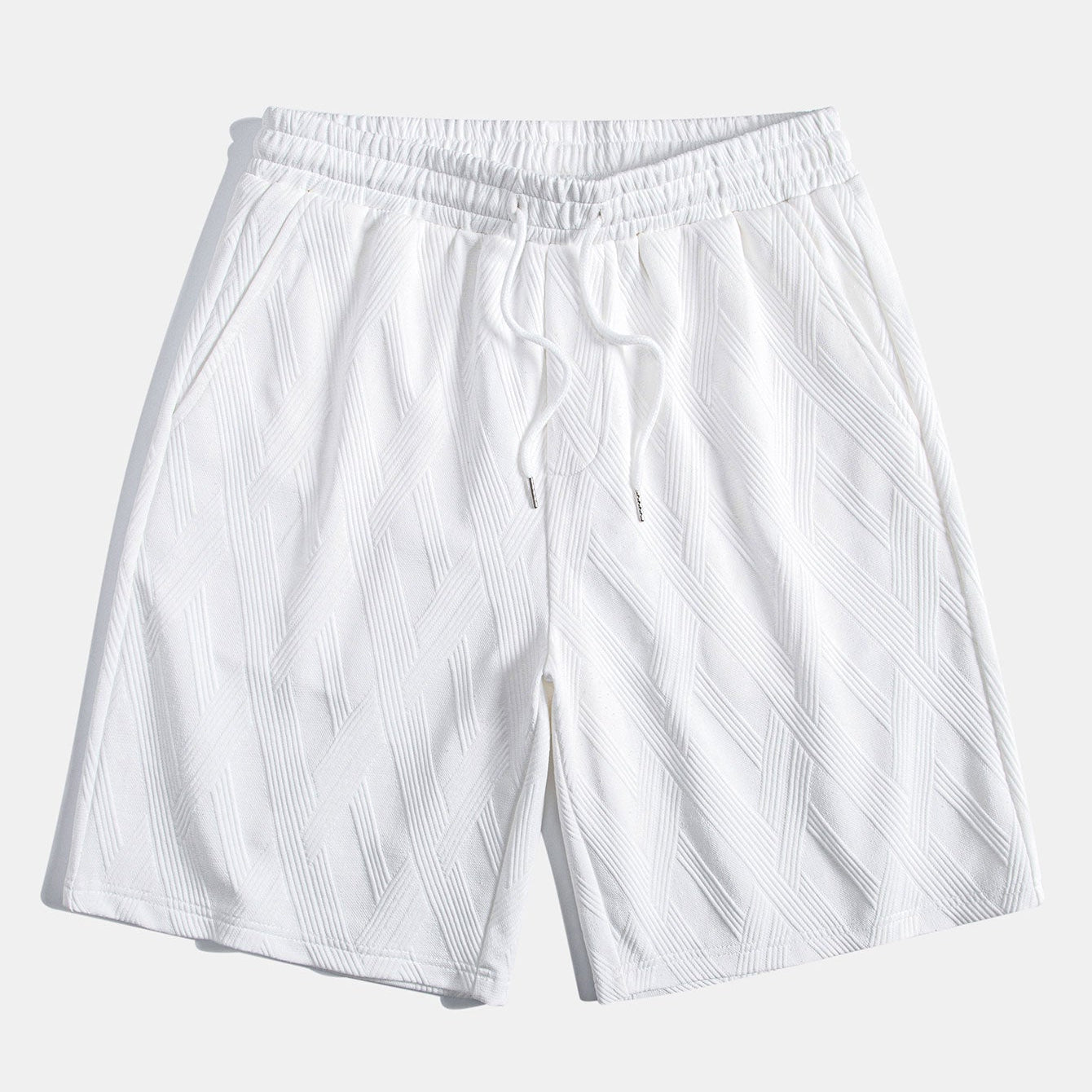 Diamond Patterned Jacquard Shorts