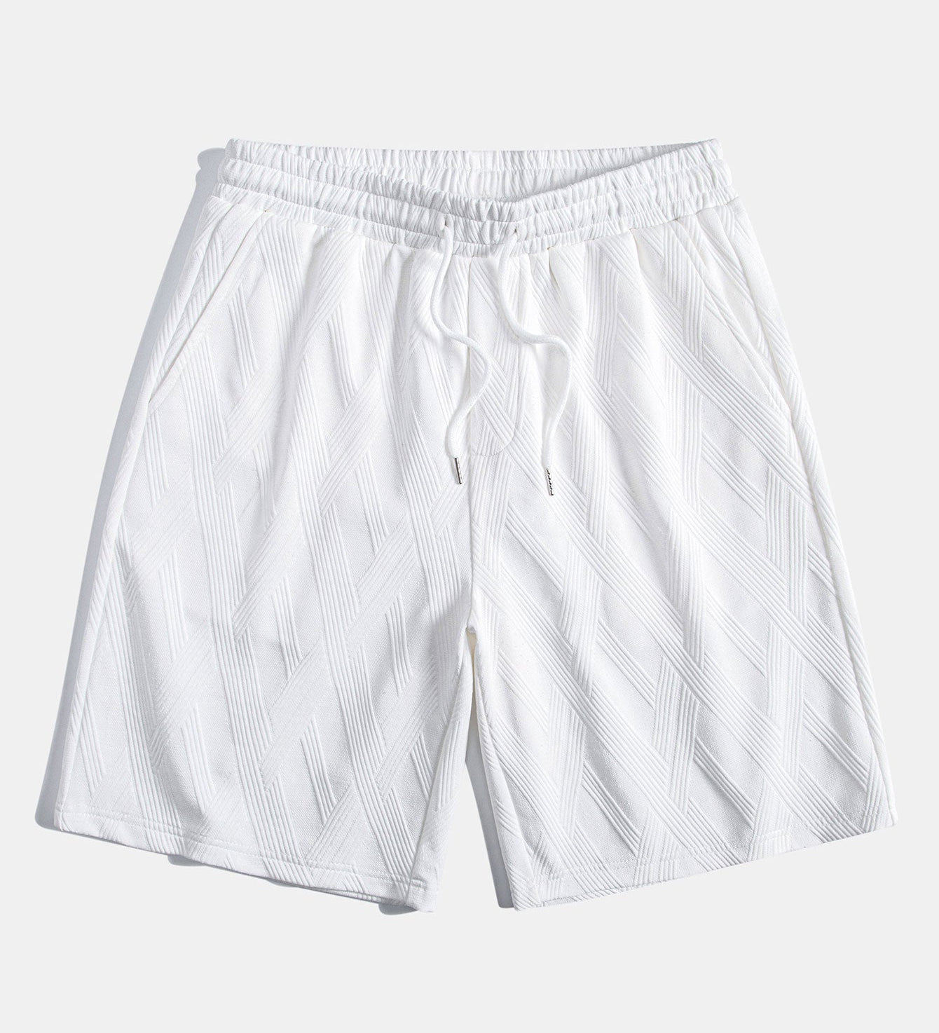 Diamond Patterned Jacquard Shorts