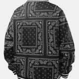 Paisley Patterned Baseball Jacket