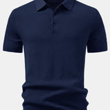Pineapple Pattern Knit Polo Shirt