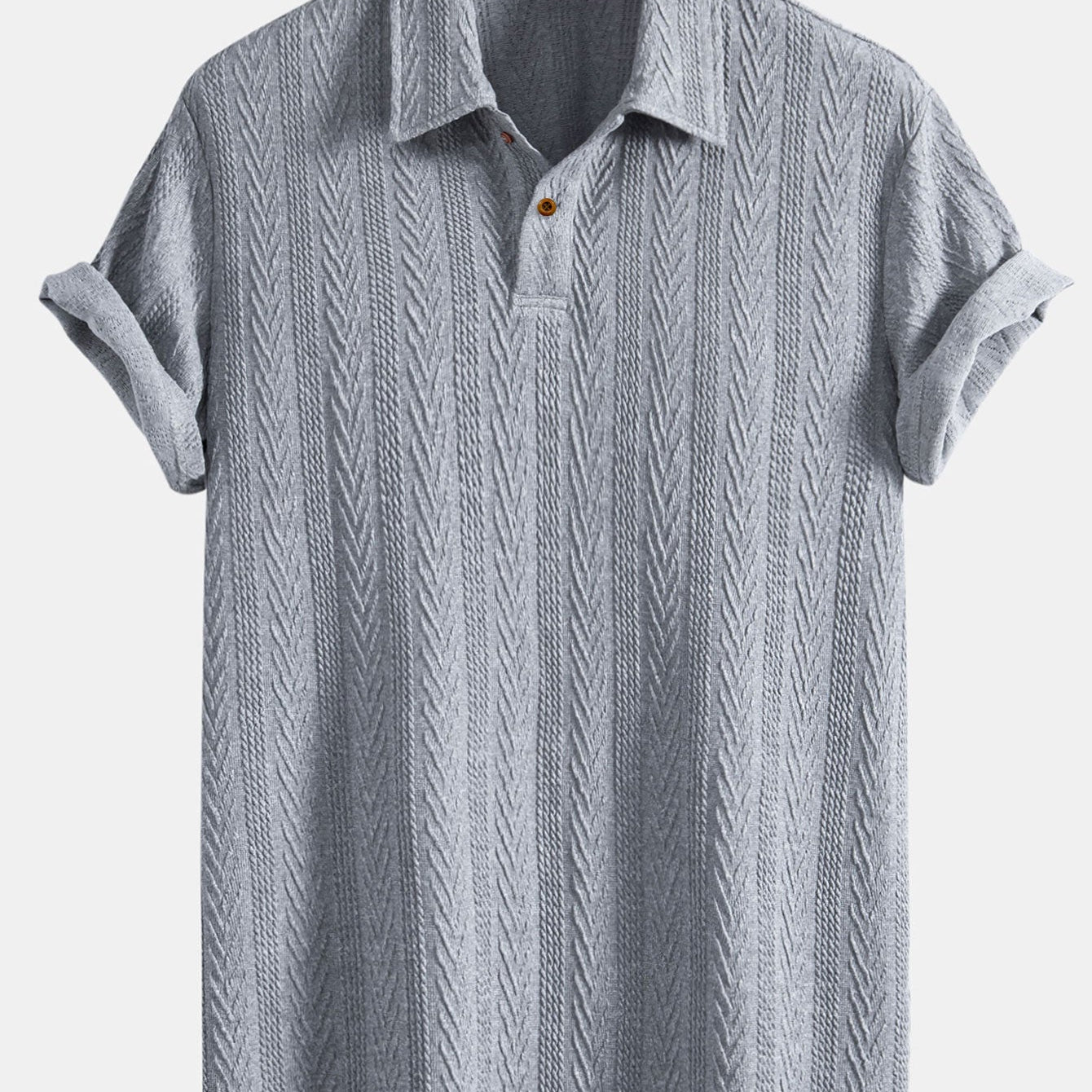 Jacquard Short Sleeve Polo Shirt