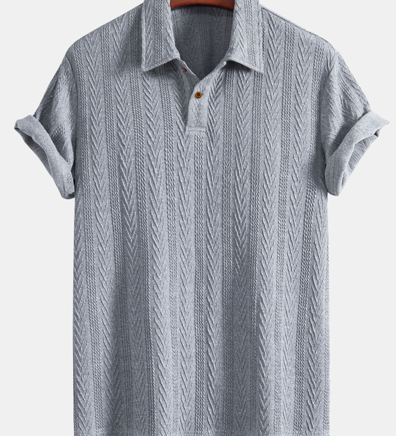 Jacquard Short Sleeve Polo Shirt