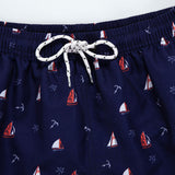 Sailboat Anchor Pattern Swim Trunks