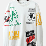 Graffiti-Inspired Slogan Sweatshirt