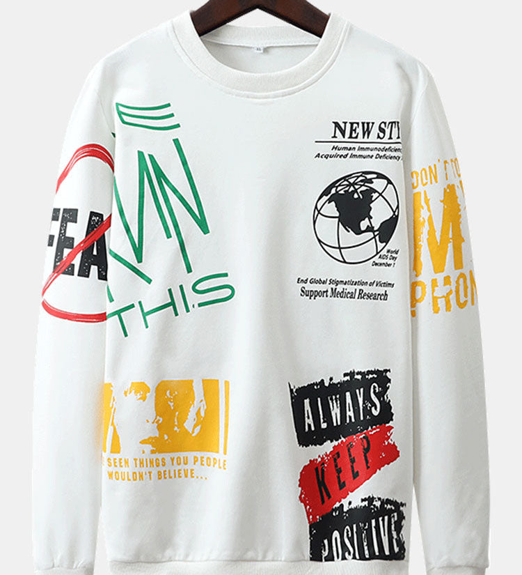 Graffiti-Inspired Slogan Sweatshirt
