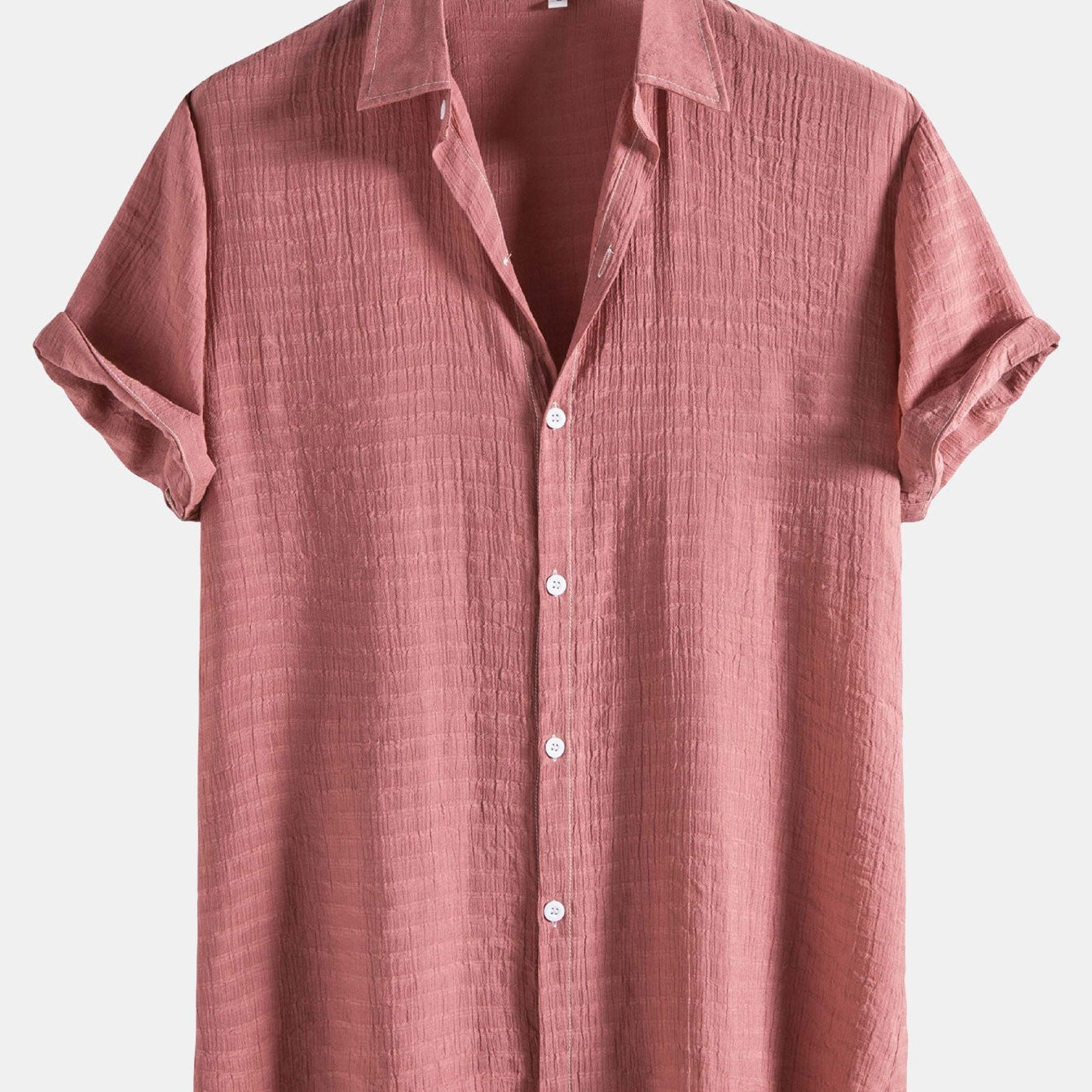 Short Sleeve Shirt in Textured Fabric