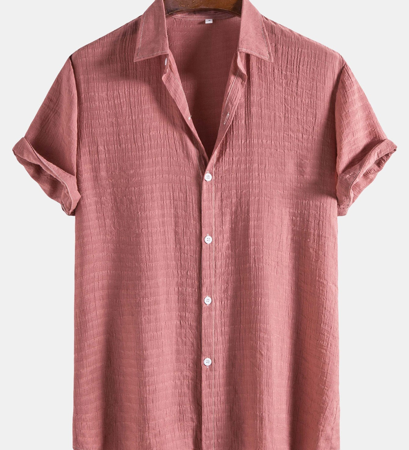 Short Sleeve Shirt in Textured Fabric