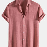 Short Sleeve Shirt in Textured Fabric