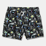 Palm Tree and Sailboat Pattern Swim Shorts