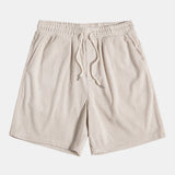 Short-Sleeved Corduroy Button Up Shirt & Shorts
