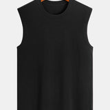 Set of 3 Solid Cotton Sleeveless Tees