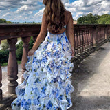 Uri | Abito Midi Floreale con Rouches