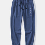 Relaxed Fit Paris Print Crew Neck Sweatshirt and Jogger Pants