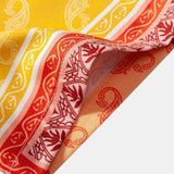 Button-Up Shirt with Paisley Border Design
