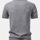 Twisted Jacquard Knit Zipper Polo & Slim Fit Tapered Pants