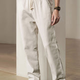 Classic Straight-Leg Linen Trousers