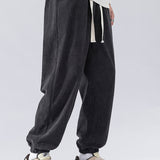 Adjustable Waist Corduroy Joggers