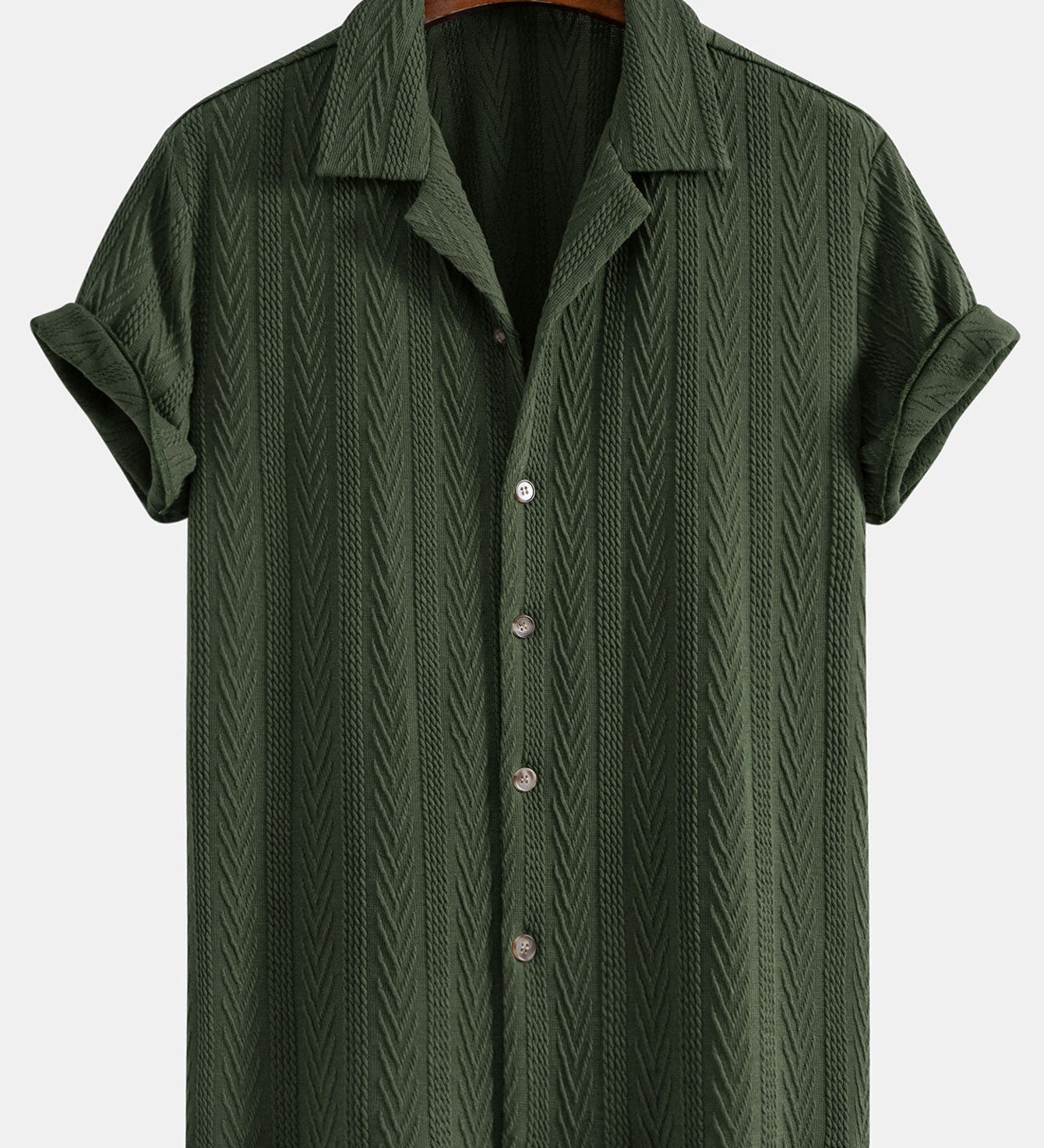Textured Jacquard Cuban-Style Shirt