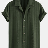 Textured Jacquard Cuban-Style Shirt