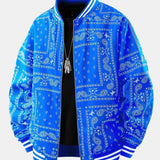 Paisley Patterned Baseball Jacket