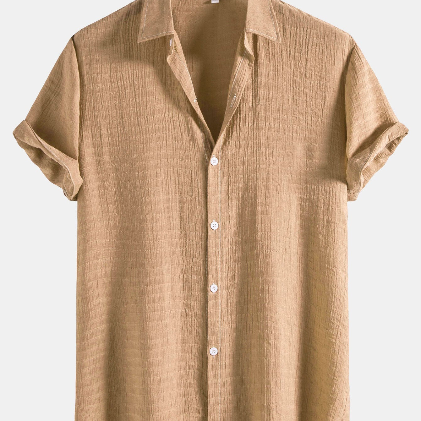 Short Sleeve Shirt in Textured Fabric