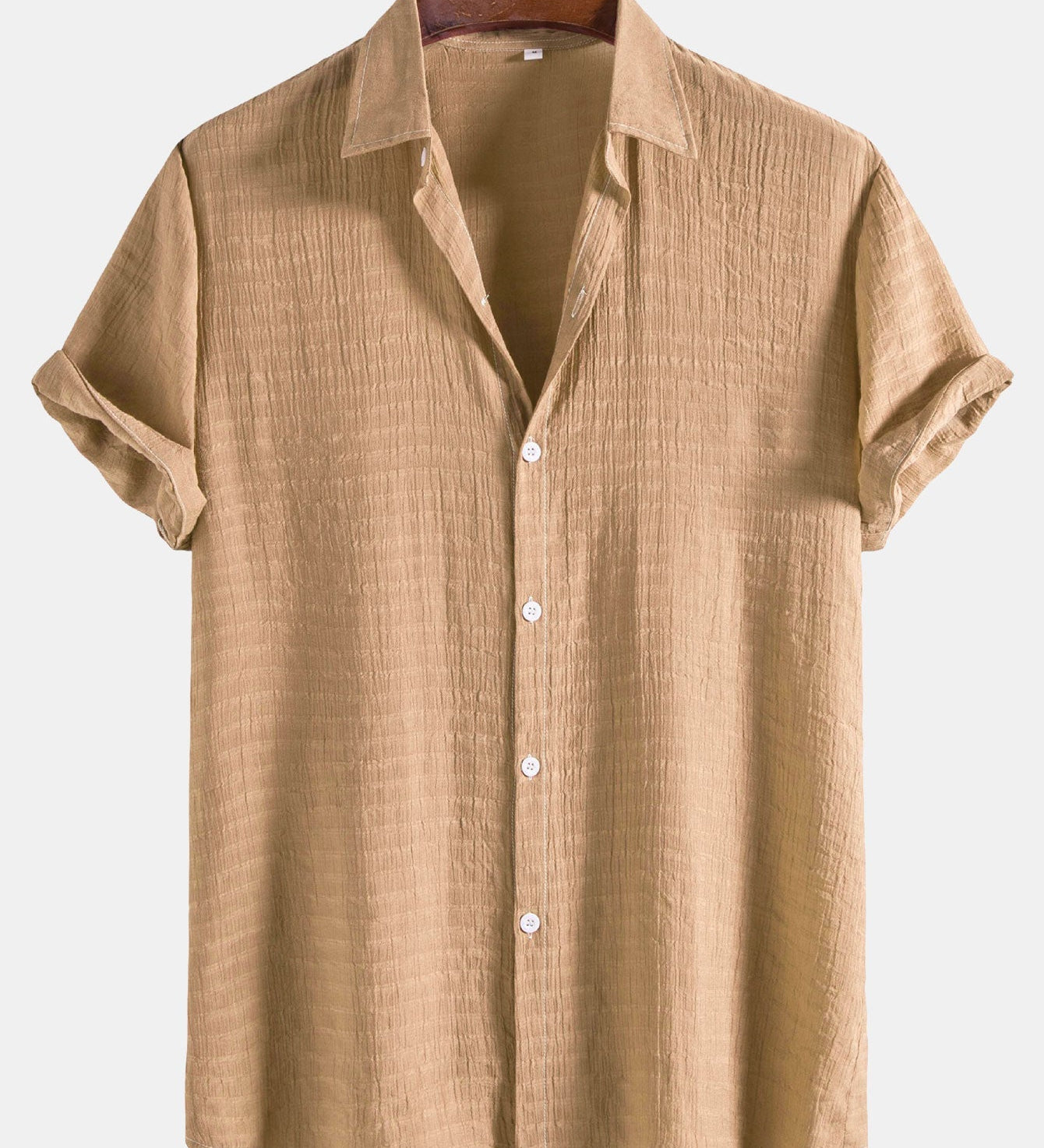 Short Sleeve Shirt in Textured Fabric