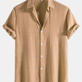 Short Sleeve Shirt in Textured Fabric