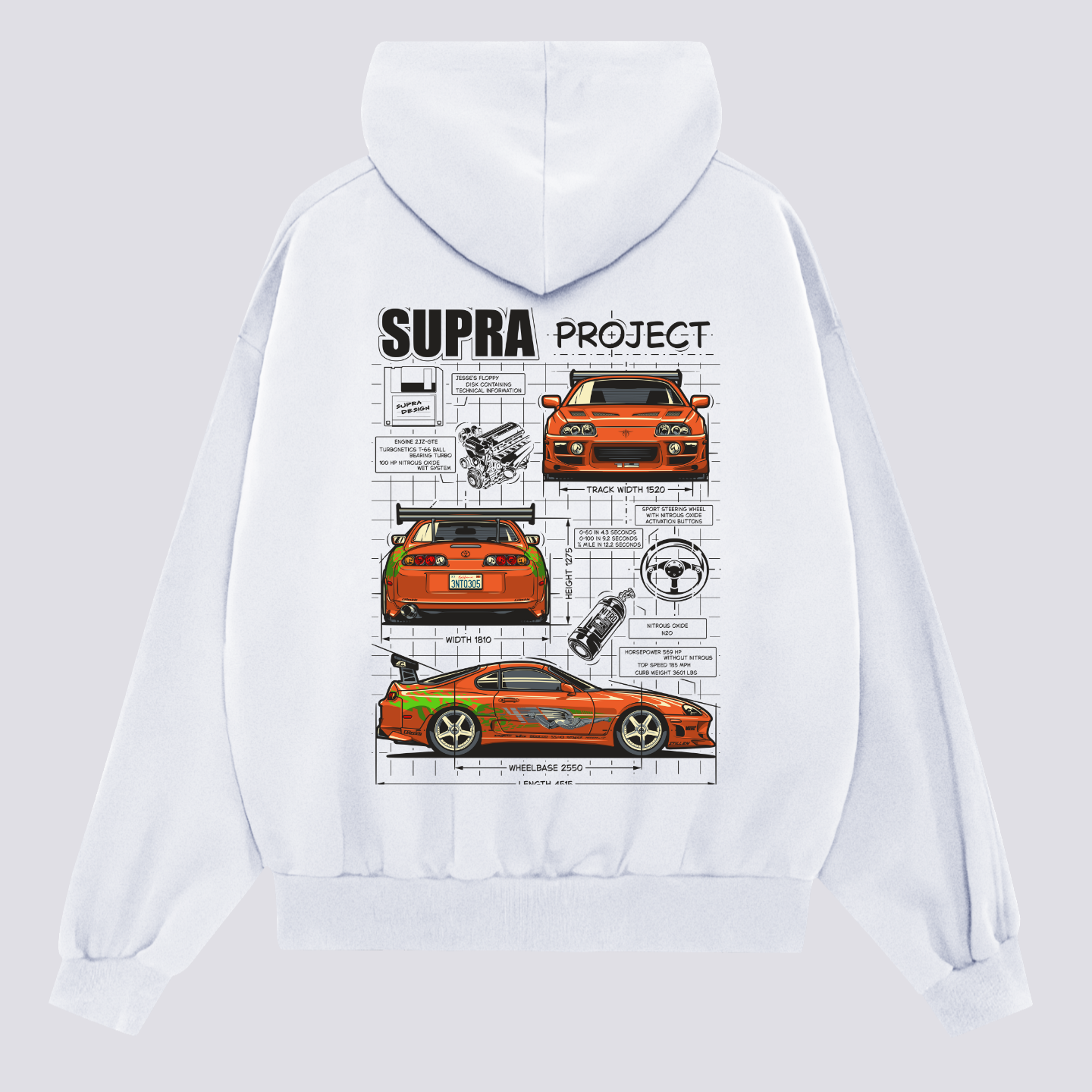 Supra projekto džemperis su gobtuvu
