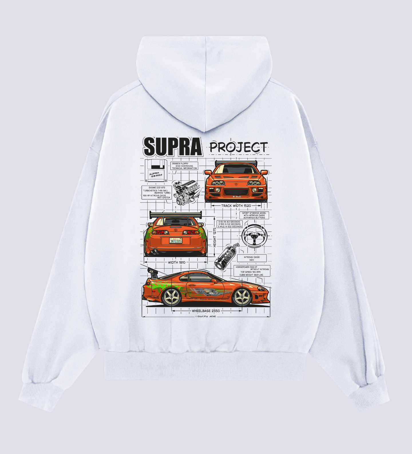 Supra projekto džemperis su gobtuvu