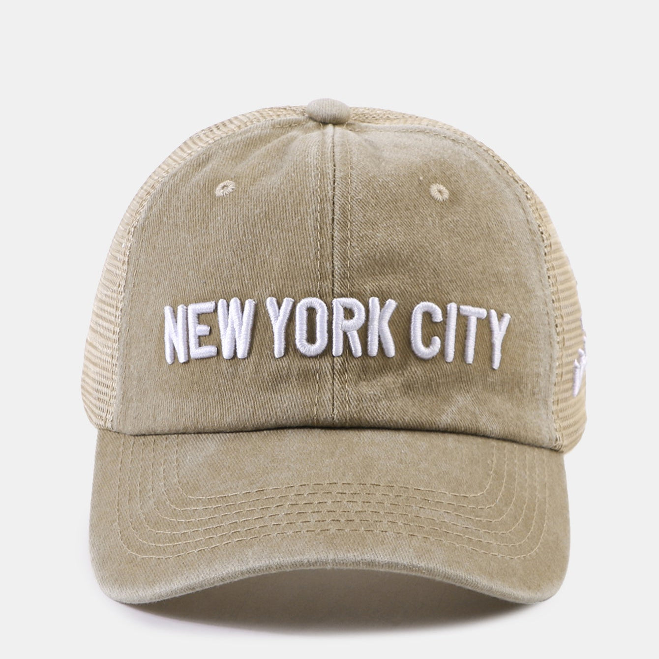 New York Embroidered Mesh Cotton Baseball Hat