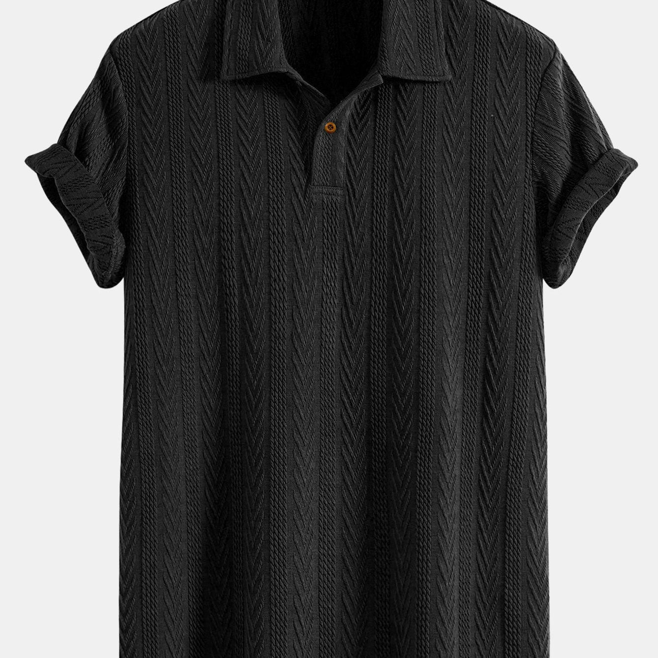 Jacquard Short Sleeve Polo Shirt