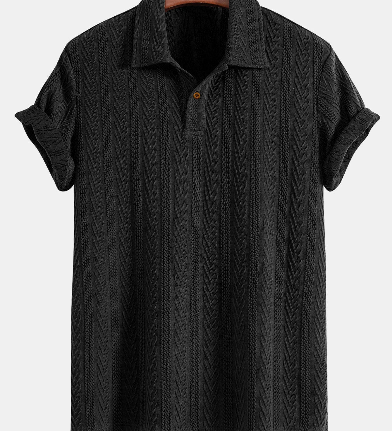 Jacquard Short Sleeve Polo Shirt