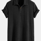 Jacquard Short Sleeve Polo Shirt