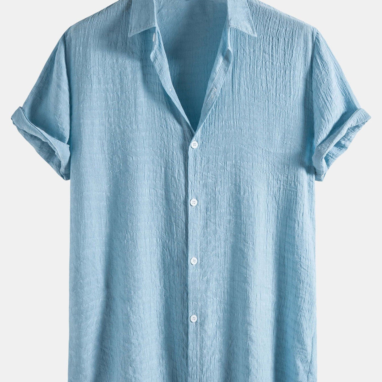 Short Sleeve Shirt in Textured Fabric