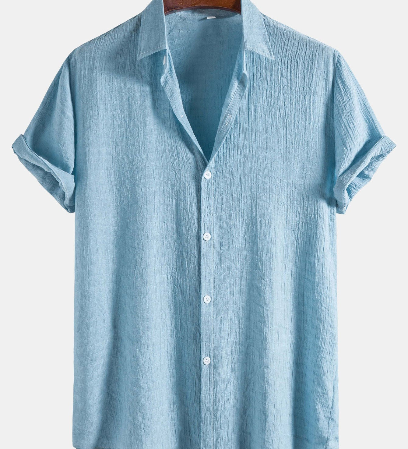 Short Sleeve Shirt in Textured Fabric