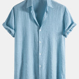 Short Sleeve Shirt in Textured Fabric