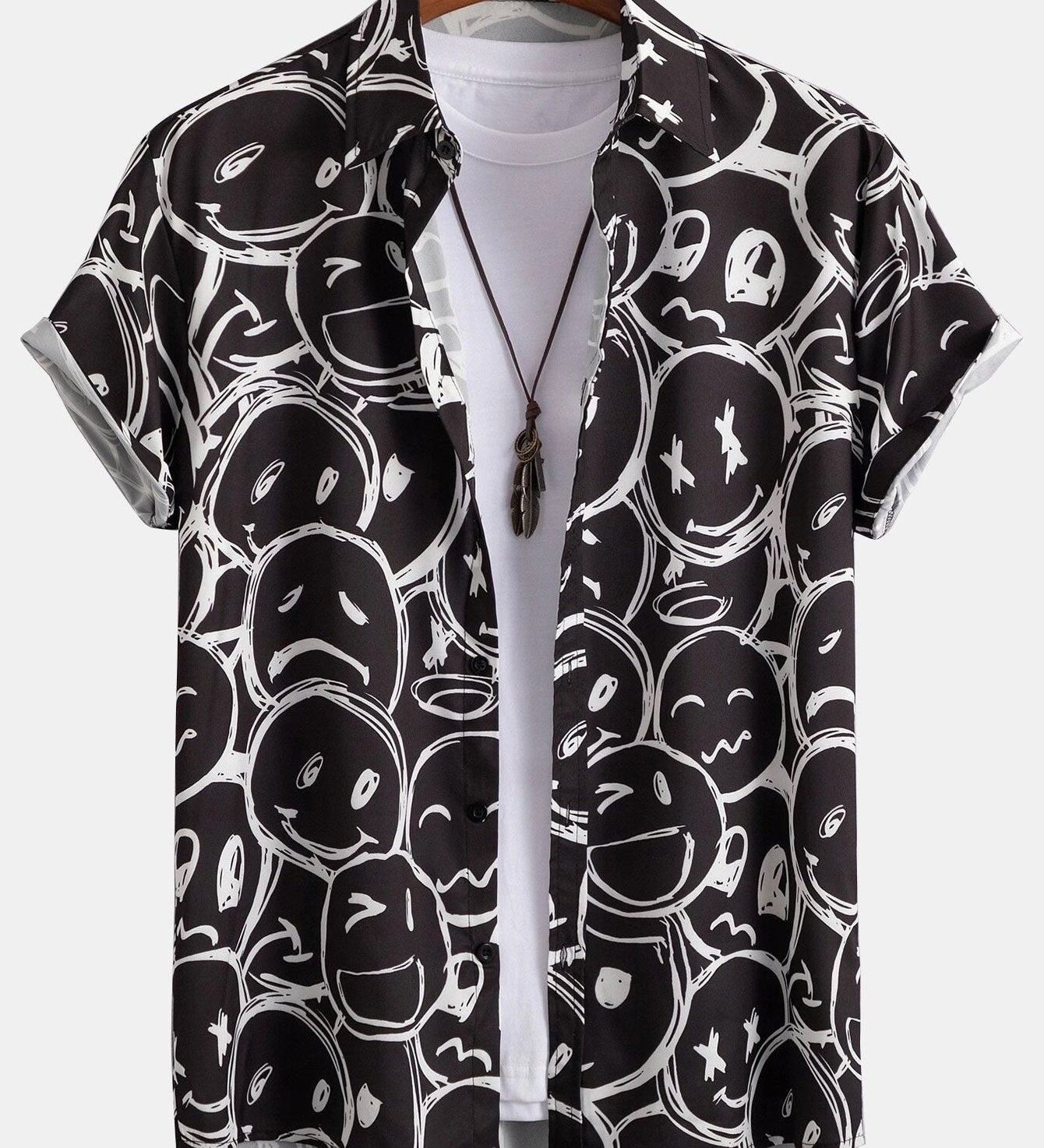 Smiley Face Button-Up Shirt