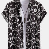 Smiley Face Button-Up Shirt