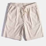 Corduroy Cuban Shirt and Shorts Set with Short Sleeves