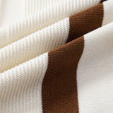 Geometric Stripe Jacquard Knit Polo Shirt