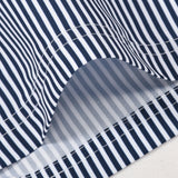 Island-Inspired Sailing Print Button-Up Shirt & Vertical Stripe Drawstring Swim Shorts