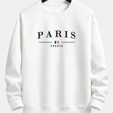 Relaxed Fit Paris Print Crew Neck Sweatshirt and Jogger Pants