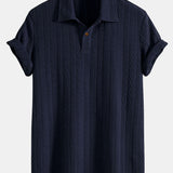 Jacquard Short Sleeve Polo Shirt