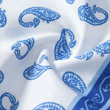 Button-Up Shirt with Paisley Border Design
