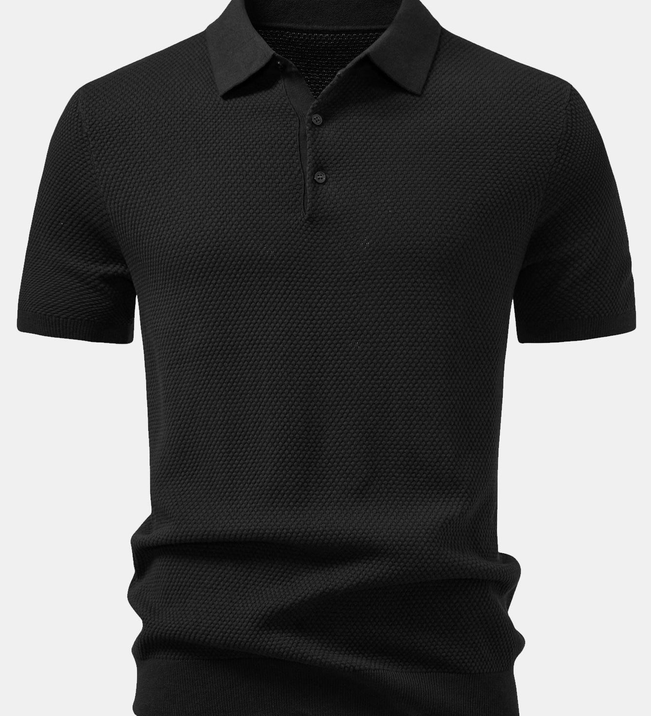 Pineapple Pattern Knit Polo Shirt