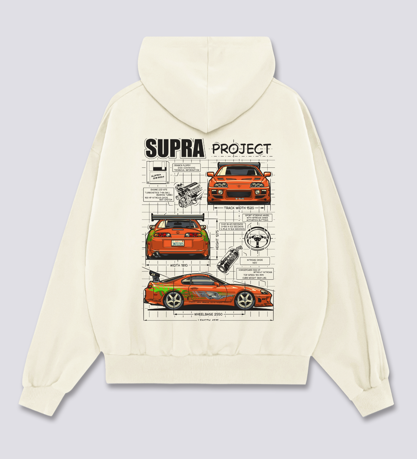 Supra projekto džemperis su gobtuvu